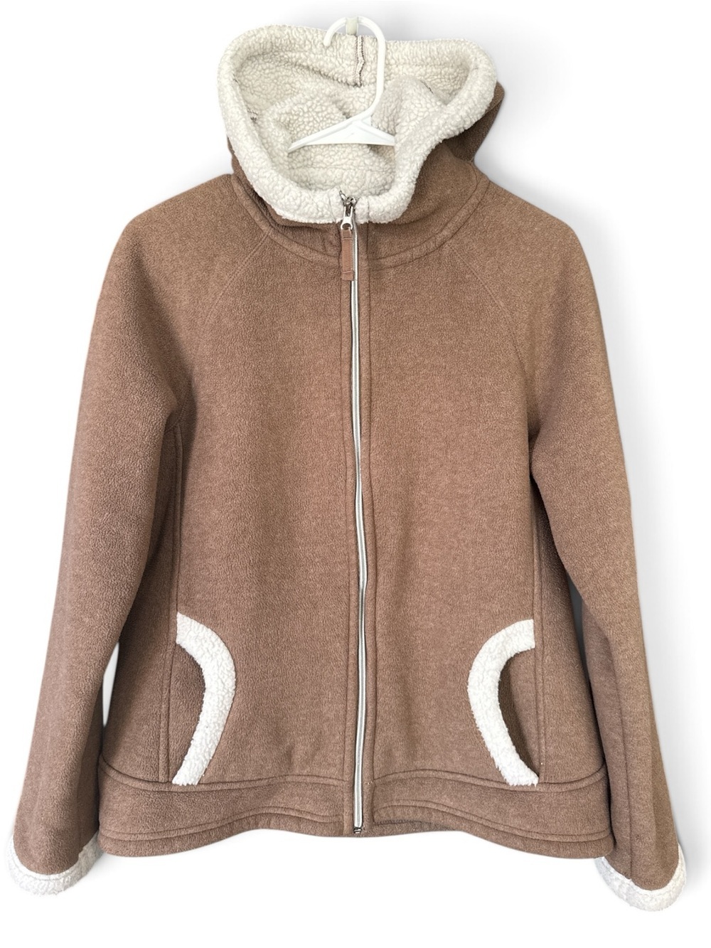 Telluride Clothing Co Women’s Medium Hooded Zip Jacket with Cream Sherpa Lining